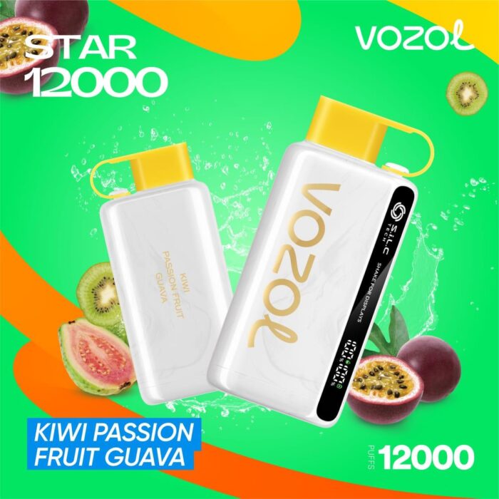 enjoy vozol star 12000 puffs kiwi passion fruit disposable vape in dubai